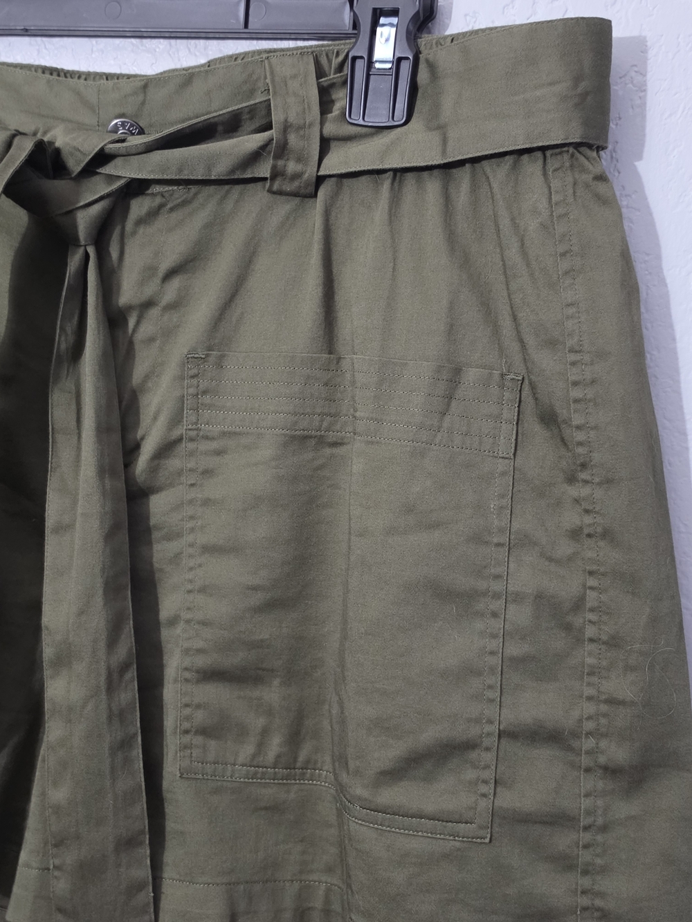 Johnny Was Pete & Greta Zola Poplin Shorts Vintage Green High Rise Womens Medium - Picture 5 of 11